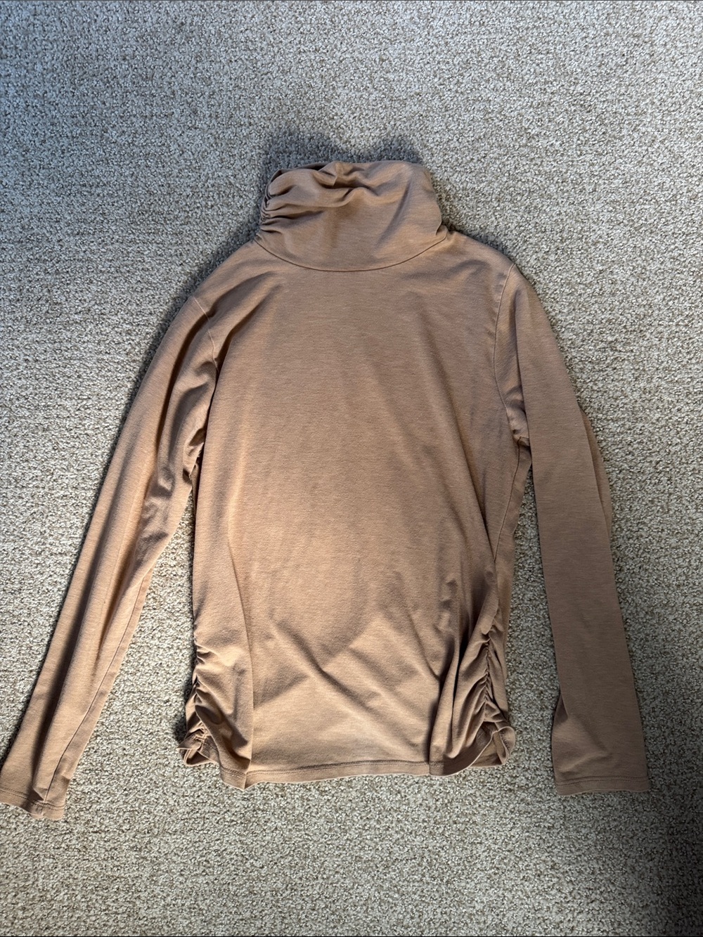Coldwater Creek-Women’s Long Sleeve Turtleneck Top - Tan